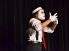 A group of students came together to perform an interpretive dance by miming. Photo by Carlo Nasisse.