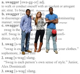 The word The word swag is commonly heard on Clarke Central High School's campus, but the meaning varies from student to student. Swag derives from the word swagger, which, unbeknownst to many CCHS students, has negative connotations. Graphic by Dylan Reeves.