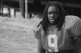 Clarke Central High School freshman defensive lineman Z'Javion Russel is among the many CCHS students who embrace the dreadlock hair style on the football field.