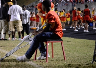 CCHS senior running back Rodney Willingham will not play for the remainder of the season after sustaining an ankle injury during practice. Photo by Porter McLeod.