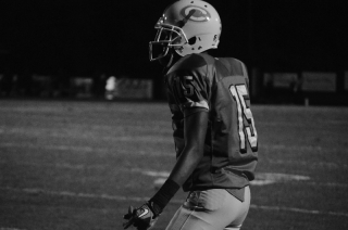 Clarke Cental High School senior Andre Mack-Robinson scored the only touchdown of his career on Sept. 25, 2012 against Winder-Barrow High School. Despite accumulating a massive amount of playing time, he confesses his productivity was very low in his three years of playing varsity football. Photo by Carlo Nasisse.