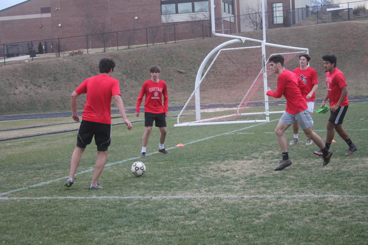 The varsity boys soccer team strikes back