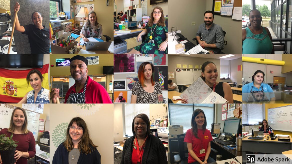 Scene at Central: faculty and staff